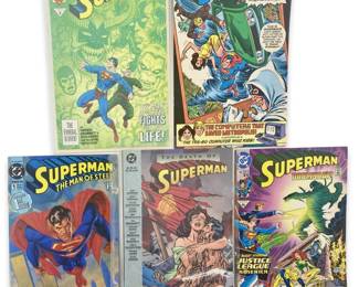 5pc Vintage Superman Comic Book Set