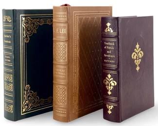 3pc Vintage Leather Bound Books