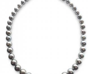 18KT Yellow Gold Clasp Tahitian Pearl Necklace