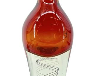 Venini Kosta Boda Orange Art Glass Vase