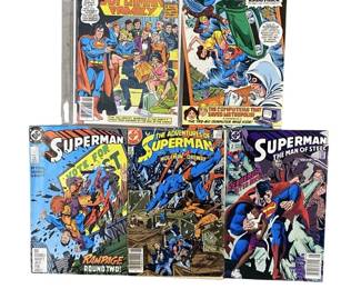 5pc Vintage DC Superman Comic Set
