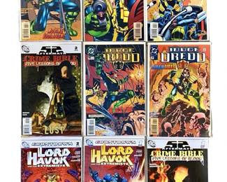9pc Judge Dredd & Lord Havok Comic Books
