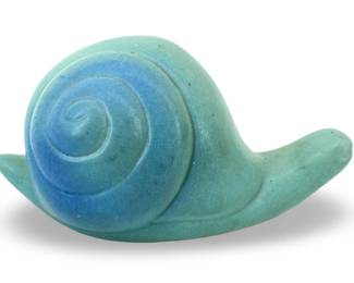 Signed Van Briggle Ceramic Snail Sculpture