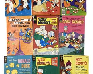 9pc Vintage Disney Cartoon Comic Books
