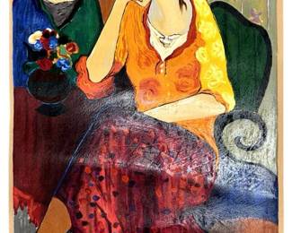 Signed Tarkay “Pleasant Thoughts" Serigraph