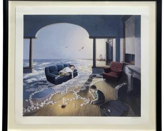 Signed Rob Gonsalves “Making Waves" Lithograph
