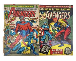 2pc Vintage Marvel The Avengers Comic Book