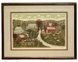 Signed Cuca Romley Autumn Lithograph