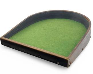 Large Mid Century Felt Lined Wooden Tray