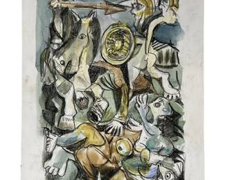 Signed Attributed Pablo Picasso Mixed Media