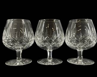 3pc Waterford Crystal Brandy Glasses