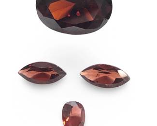(4) Assorted Loose Marquise Garnet Gemstones