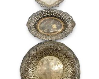3pc Vintage Sterling Silver Dishes