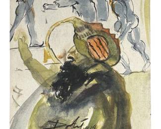Signed Attributed Salvador Dali Mixed Media