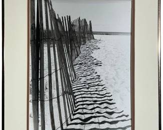 Vintage B&W Beach Landscape Photograph