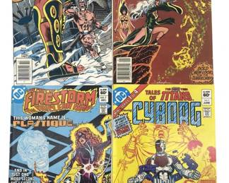 4pc 1982 The Warlord, Cyborg, & Firestorm Comics