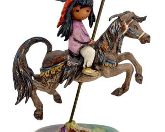 1986 DeGrazia Porcelain “Merry Little Indian"