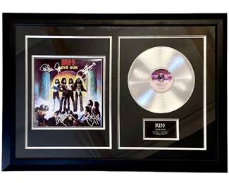 KISS “Love Gun" Autograph and Record Memorabilia
