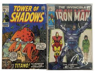 2pc Vintage Tower of Shadows and Iron Man Comics