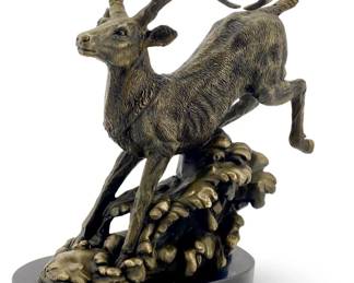 Bronze Bugatti Leaping Stag