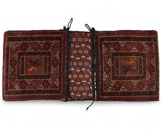 Antique Tribal Hand Knotted Wool Saddle Bag