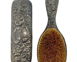 2pc Antique Sterling Silver Hairbrushes