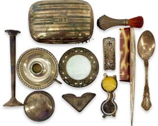 11pc Antique Sterling/Sterling Weighted Collection