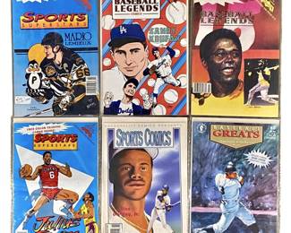 6pc Vintage Sports Comic Set