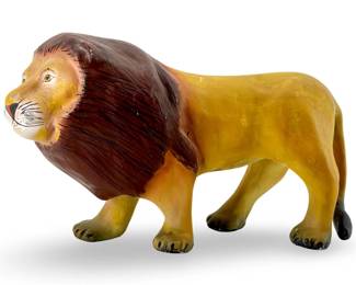 Mexican Signed Canas Lion Sculpture