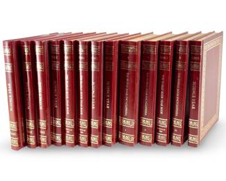13pc World Book Inc Leather Bound Book