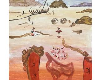 Signed Attributed Salvador Dali Watercolor