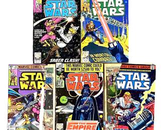 5pc Vintage Star Wars Comic Books