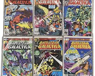 6pc Vintage Battlestar Galactica Comic Book Set