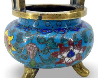 Pre C. 1800 Chinese Cloisonné Incense Burner