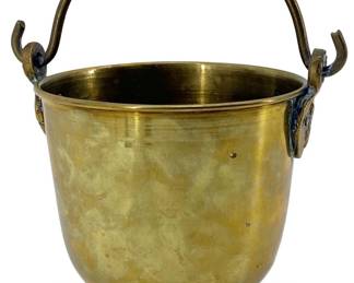Vintage Solid Brass Bucket