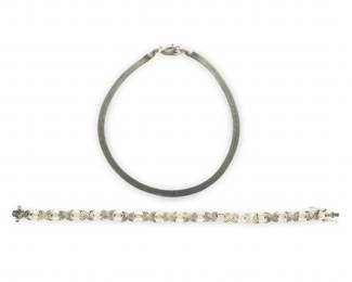 (2) Aesthetic Sterling Silver Bracelets