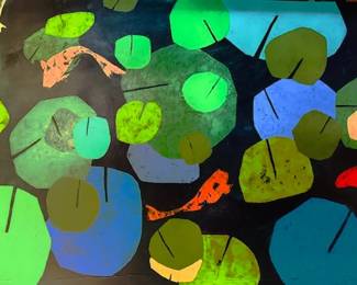 Anne Seltzer o/c "Garden's Koi Pond" 48" x 72"