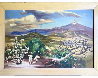 Sue Gadd, Cotopaxi, Equador 1940, O/B 30 x 20