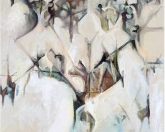 Paul Darrow large painting o/c snow landscape