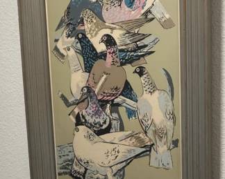 Millard Sheets "Startled Birds" Ltd Ed Serigragh