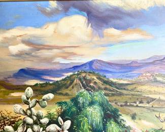 Sue Gadd, Cotopaxi, Equador 1940, O/B 30 x 20