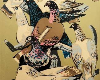 Millard Sheets "Startled Birds" Ltd Ed Serigragh
