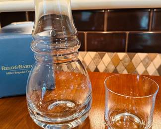 Miller Rogaska crystal decanter and tumbler set