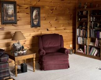 Bookcase,  Chair,  Prints,  Tables