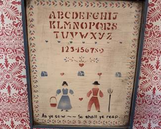 painted sampler style