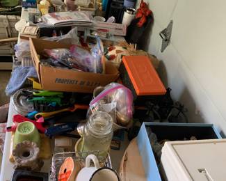 a view of the garage