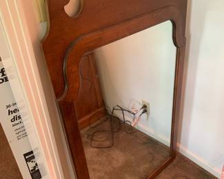 large maple mirror
