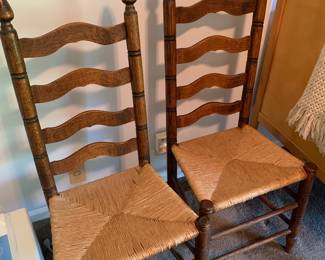 pair of ladder back chairs