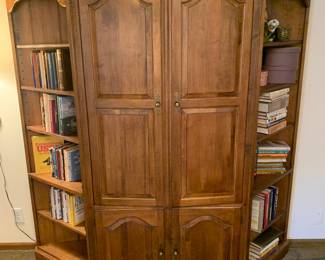 3 piece entertainment center; each piece priced individually; books