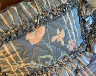 matching bedspread, shames, ruffle and curtains